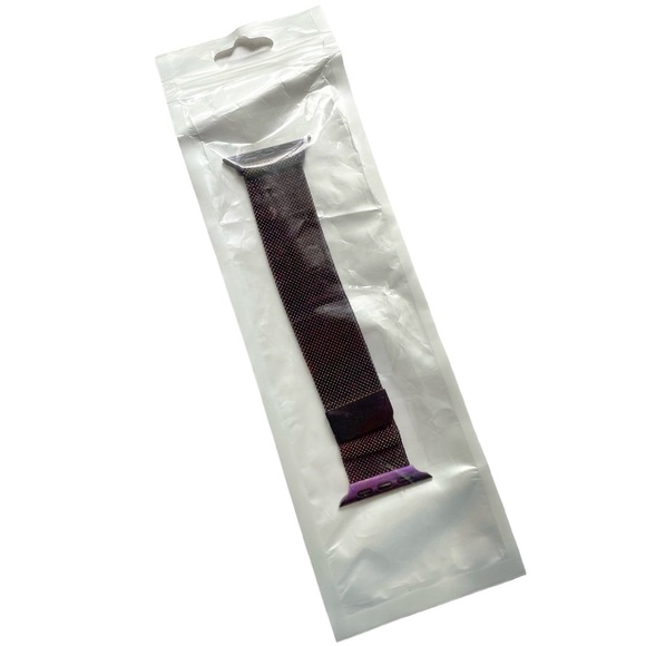 NEW WINE Iridescent Stainless Steel Milanese Loop Band Apple Watch 42 44 45 49 - Picture 10 of 10